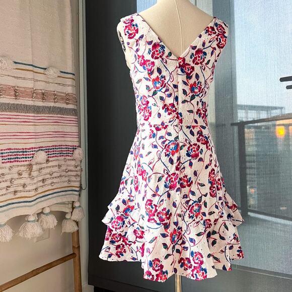 Tanya Taylor White Embroidered Sleeveless Mini Dress Women’s Size 2 - Picture 5 of 10